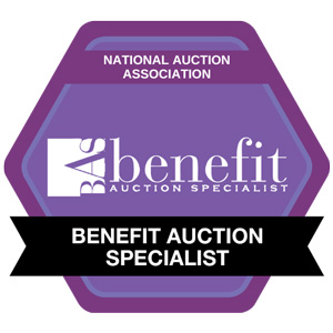 National Auction Association Badge for Benefit Auction Specialist
