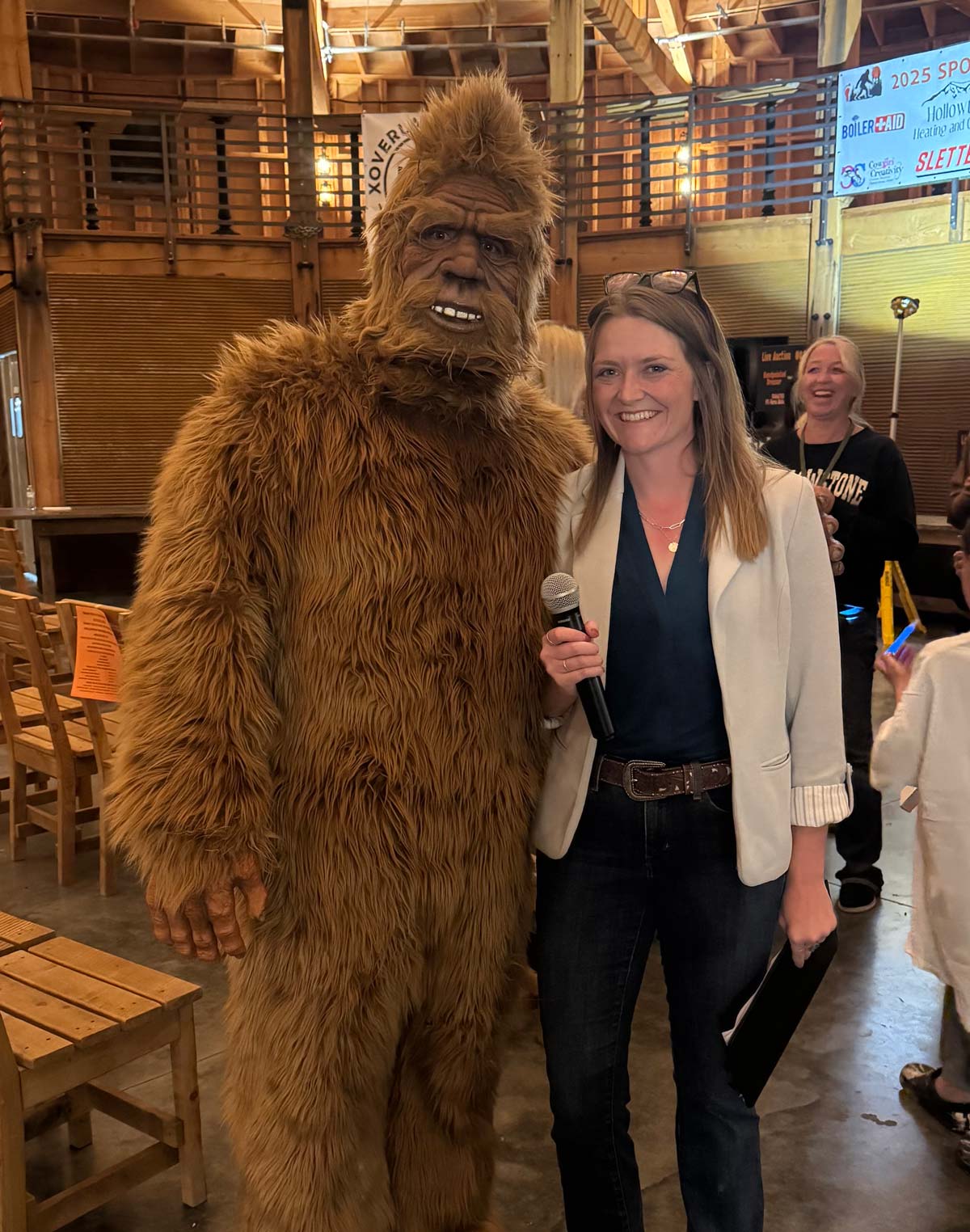 katya-and-bigfoot Katya standing next to bigfoot
